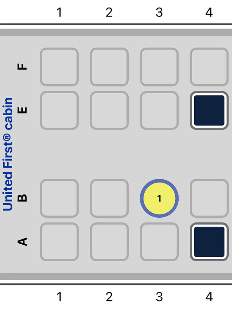 United 737-900 First Class Seat Map 3B